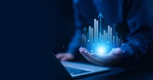 Financial and investment growth chart for behavioral health business metrics